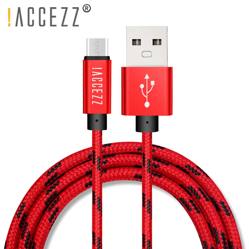 

!ACCEZZ Nylon Micro USB Cable Fast Charging Data Sync For Samsung S6 S7 Xiaomi 4X Huawei LG Tablet Mobile Phone Android Cables