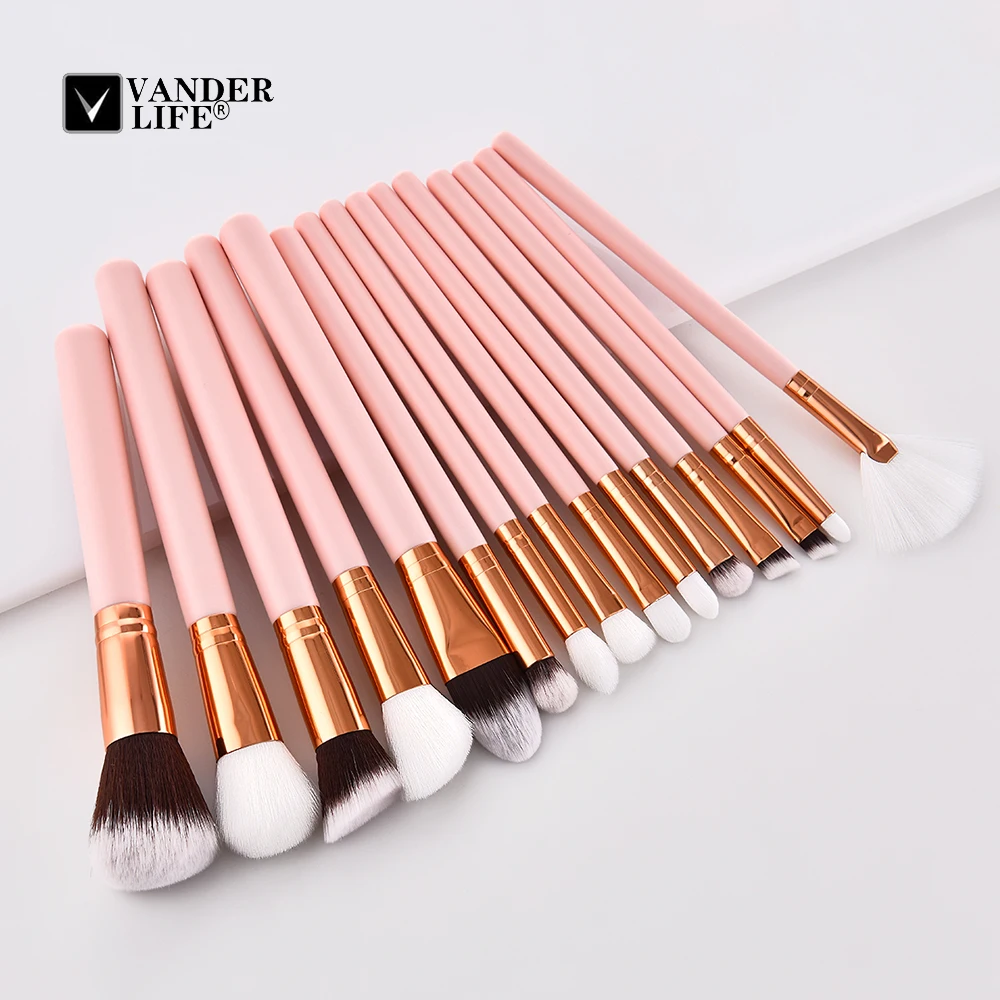 8/12/15pcs Makeup Brushes Tool Cosmetic Brushes Set Lipstick Eye Shadow