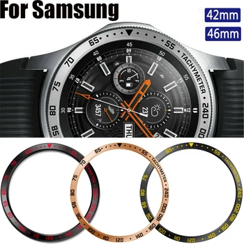 

Metal Bezel For Samsung Galaxy Watch 46mm/42mm Case Gear S3 Frontier/S2 Classic sport Adhesive Cover band strap Accessories