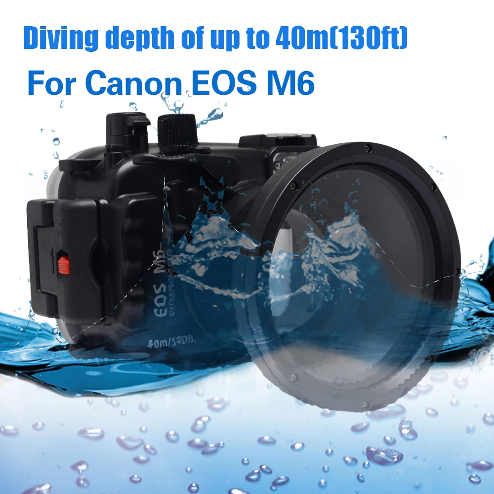 Mcoplus Canon M6 40 м/130 футов Водонепроницаемый чехол для подводной камеры для камеры Canon EOS M6