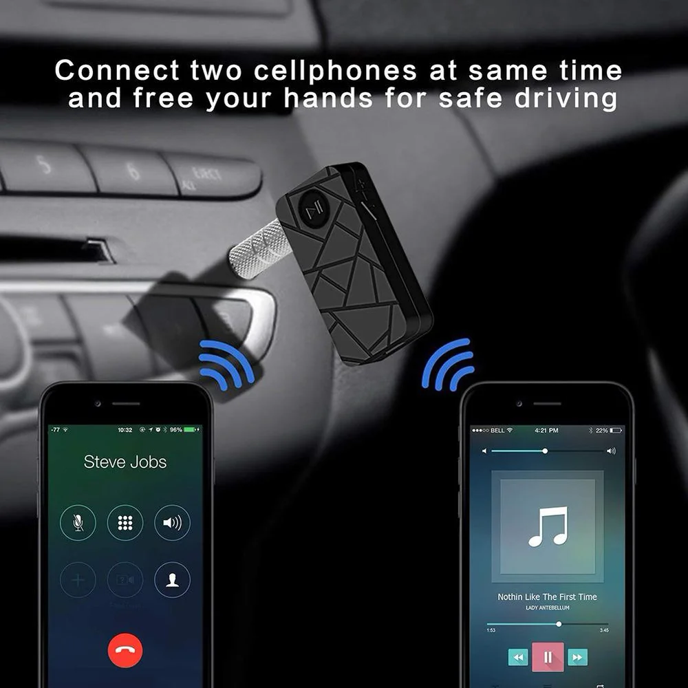 

Car Audio Bluetooth Receiver Adapter Bluetooth 4.1 Wireless Car Kit Aux Adapter Music Receiver for Car Stereo System Home