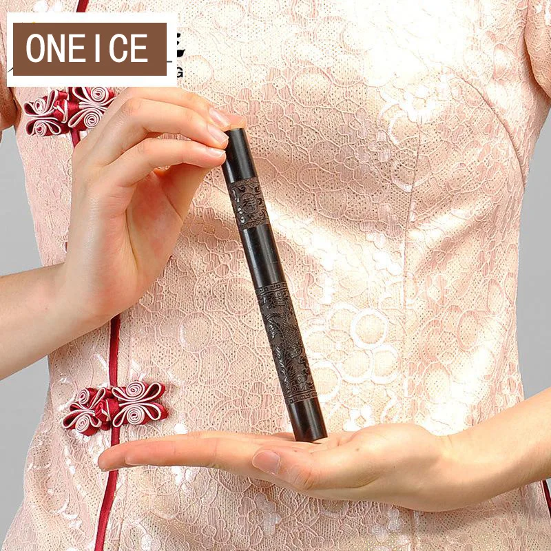 Steel Black Tea Needle for Tea Ceremony, Carved Ebony Pu'er Knife Pattern, Spare Parts