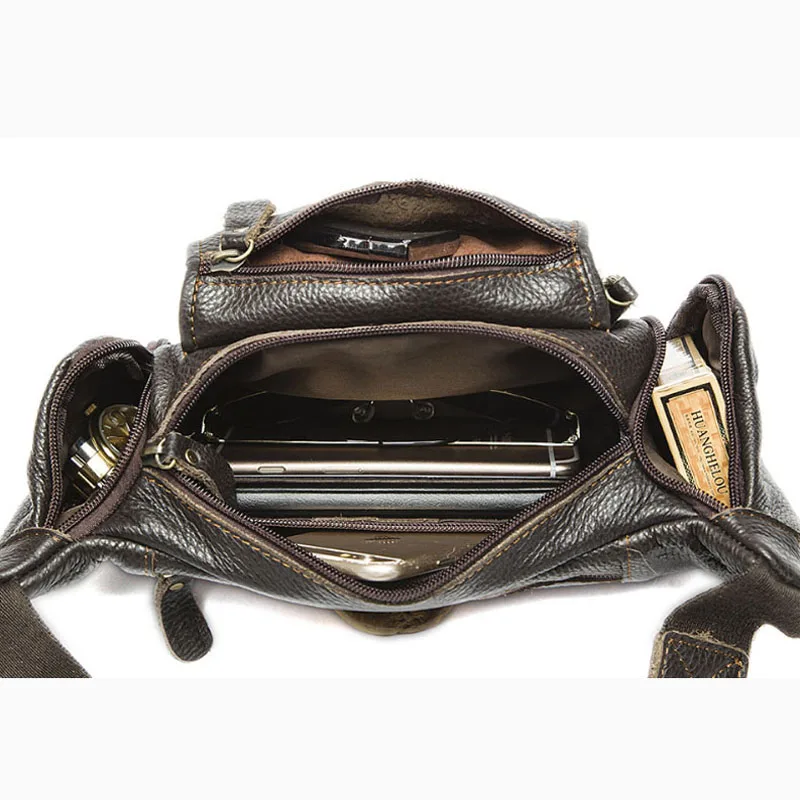 Высококачественная поясная сумка из натуральной кожи мужская кожаная поясная сумка на пояс нагрудные сумки модный мужской поясной кошелек