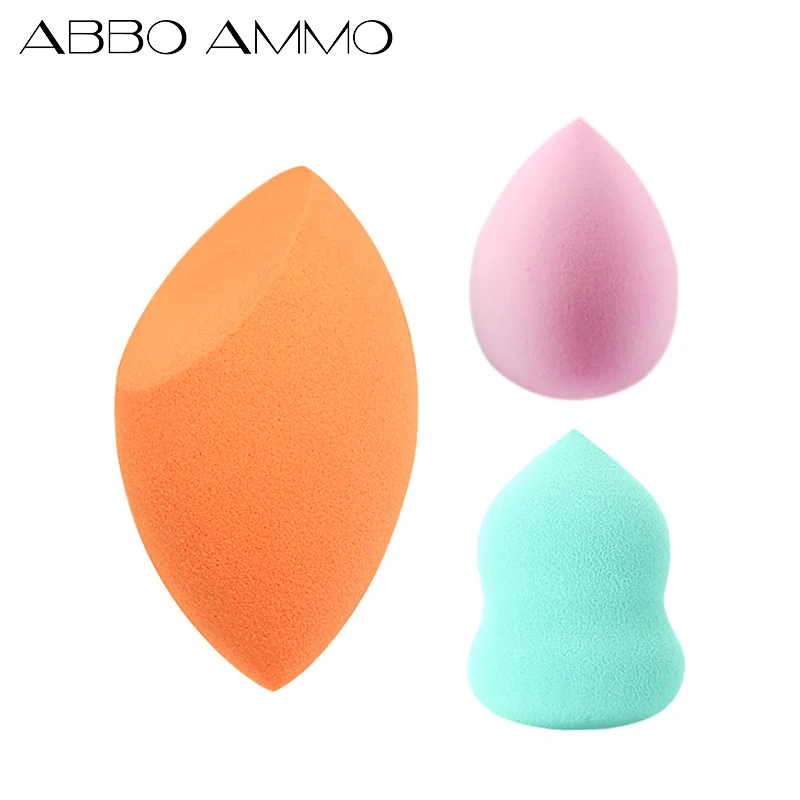 

ABBO AMMO 3types Makeup Foundation Sponge Powder Puff Smooth Beauty Cosmetic Sliced Gourd Makeup Sponge Beauty Tool Color Random