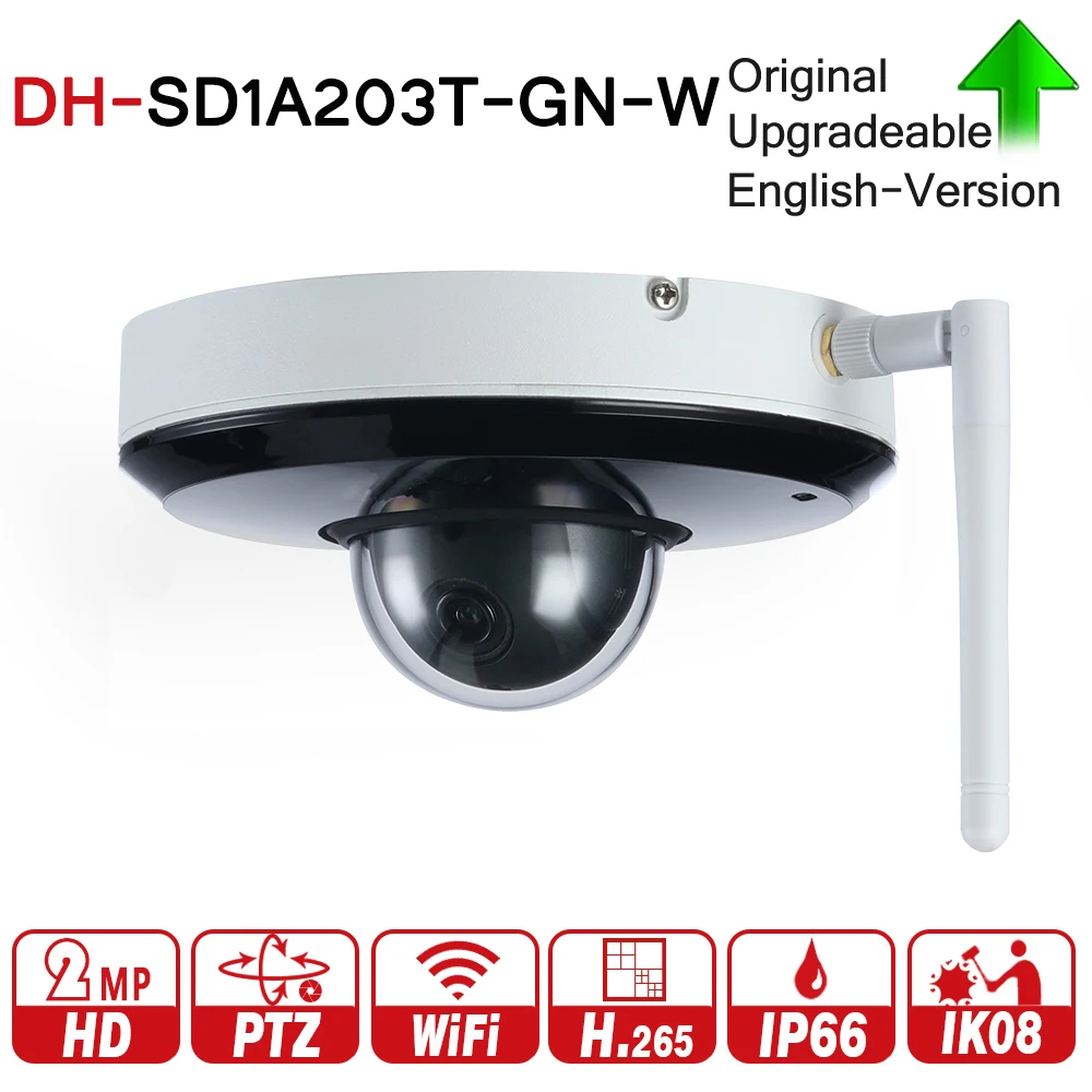 

DH SD1A203T-GN-W 2MP 1080P 3X Optical Zoom Starlight IR PTZ Wi-Fi Wireless Network Camera IR 15m Night Vision WDR IVS IP66