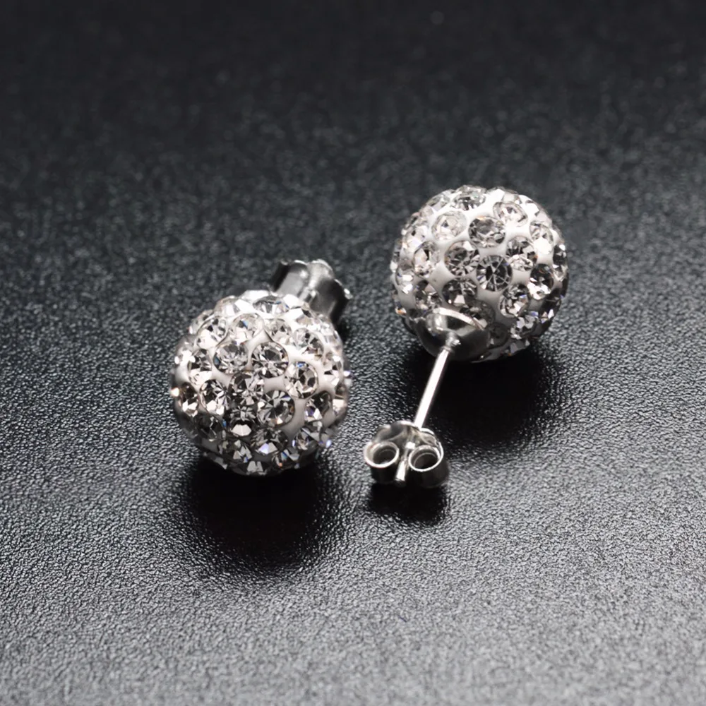 Женские серьги гвоздики из серебра 925 пробы с фианитом|stud earrings|jewelry silver earringsjewelry