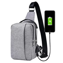 Для мужчин нейлоновая сумка на ремне сумки рюкзак сумка через плечо сумка для путешествий с Порты и разъёмы Пеший Туризм сумки с зарядка через usb Порты и разъёмы Сумки из натуральной кожи