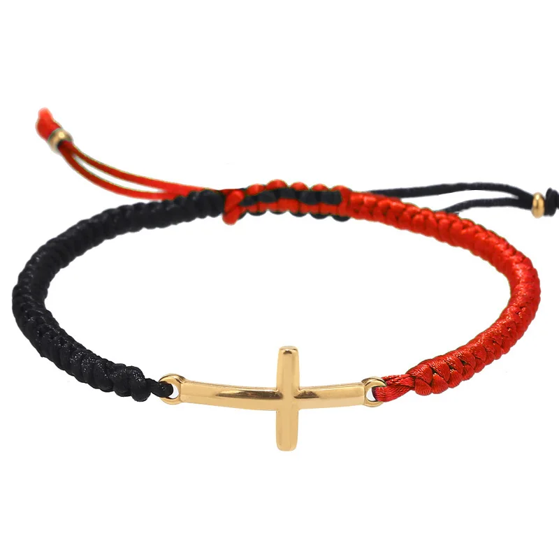 Adjustable Rope Chain Red Bracelet For Prayer Handmade Woven Bracelets