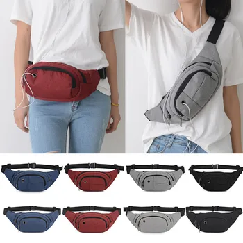 

Multi-Pattern Functional Unisex Lovers Sport Outdoor Bags Simple Mini pure Color Nylon Chest Bags Cell Phone Pockets Bags