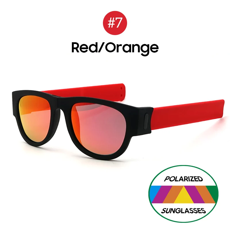 Colour квадратные зеленые зеркальные солнцезащитные очки поляризованные женские дропшиппинг браслет солнцезащитные очки охлаждающий мужской браслет оттенки - Цвет линз: Red Orange