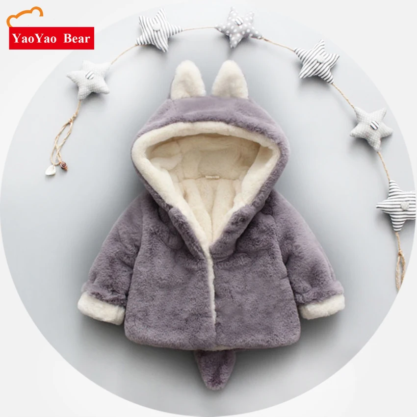 WARM New girls jacket animal rabbit 