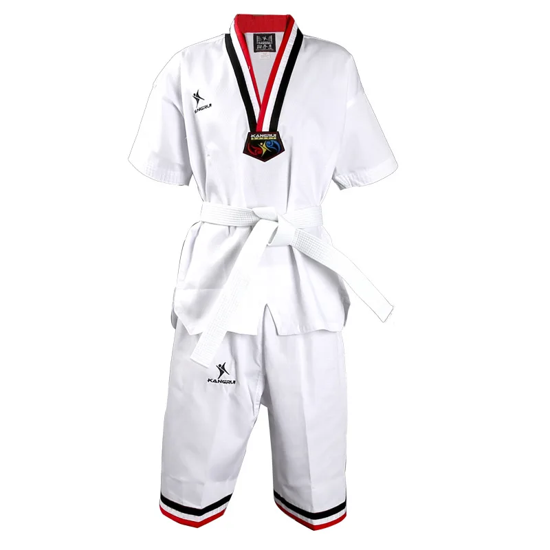Летняя униформа с коротким рукавом 1 м до 2 0 для детей и взрослых Dobok Karate Taekwondo