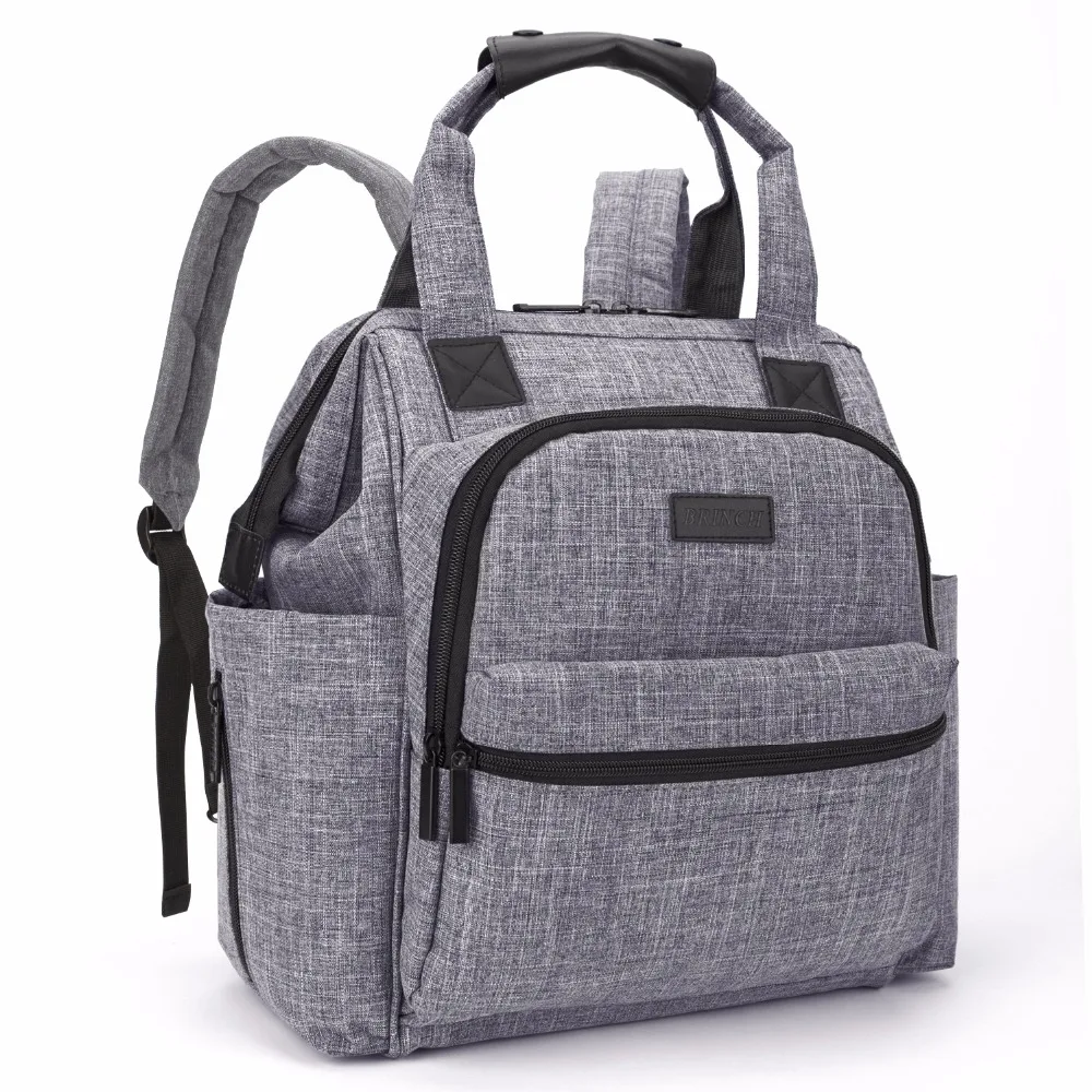 BRINCH Nappy Bag Backpack Floral Nappy Changing Rucksack Water Resistant Diaper