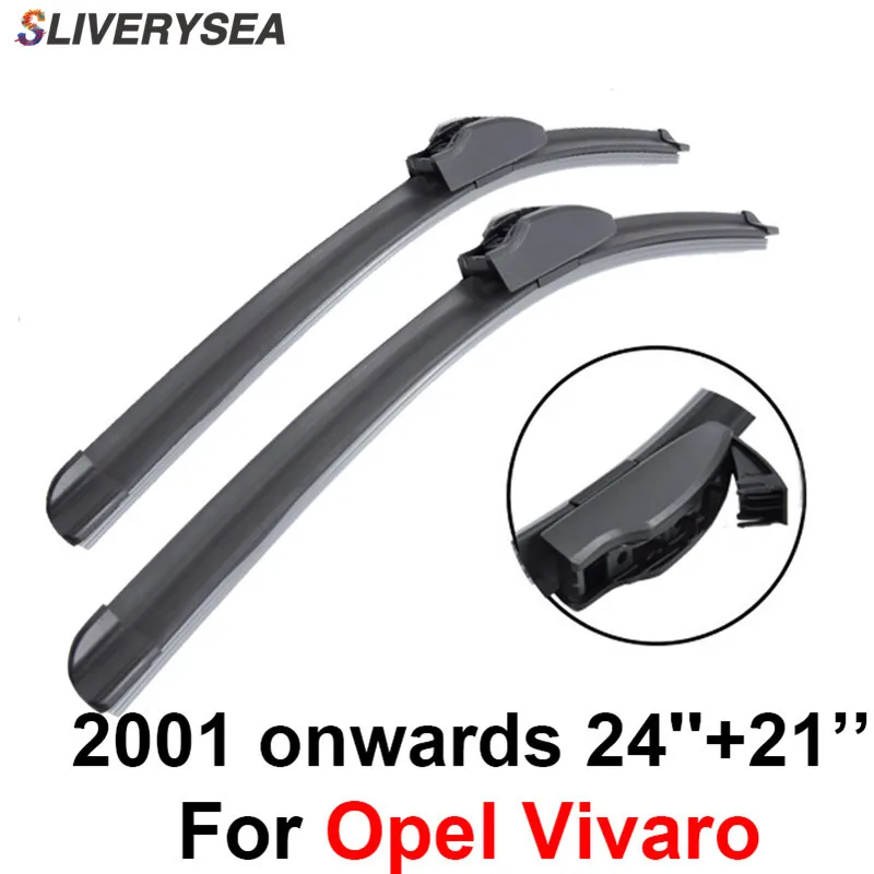 

QEEPEI Wiper Blades For Opel Vivaro 2001 onwards 24"+21" High Quality Iso9001 Natural Rubber Clean Front Windshield F03