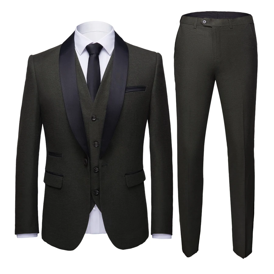 2018 Classic Dark Green Prom Suits Male Best Man Married Dress Groom Wedding Tuxedo Jacket Business Men Formal Suits 2018 Classic Dark Green Prom Suits Male Best Man Married Dress Groom Wedding Tuxedo Jacket Business Men Formal Suits