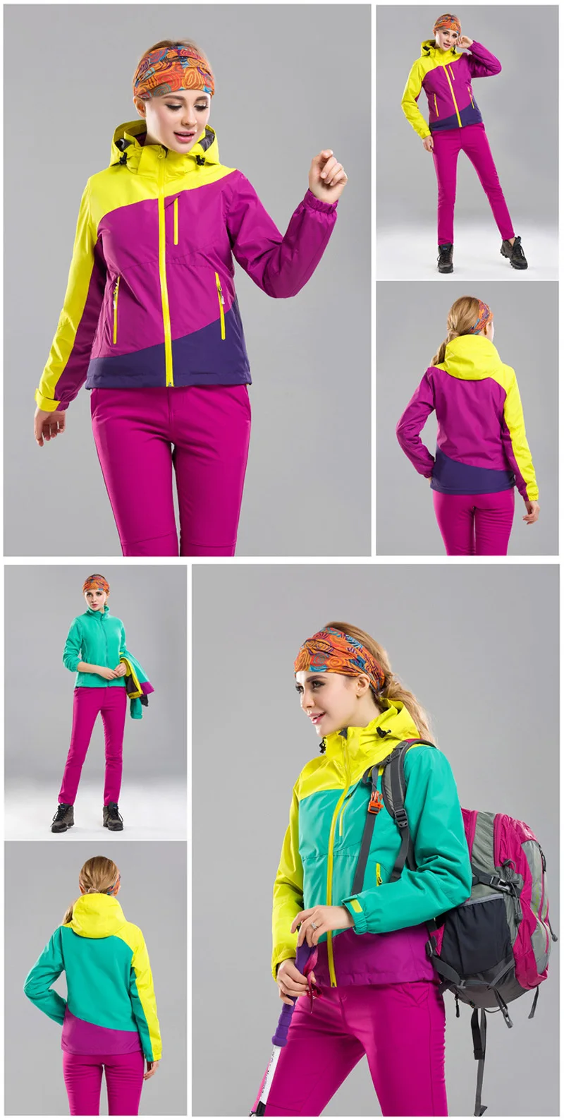 Nova jaqueta softshell 3in1 das mulheres caminhadas