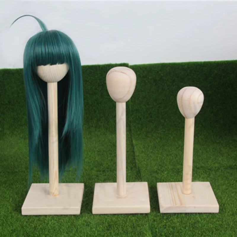 33/27/22cm Wooden Wig Hair Stand SD DOD BJD Doll Wood Stand Rack Doll