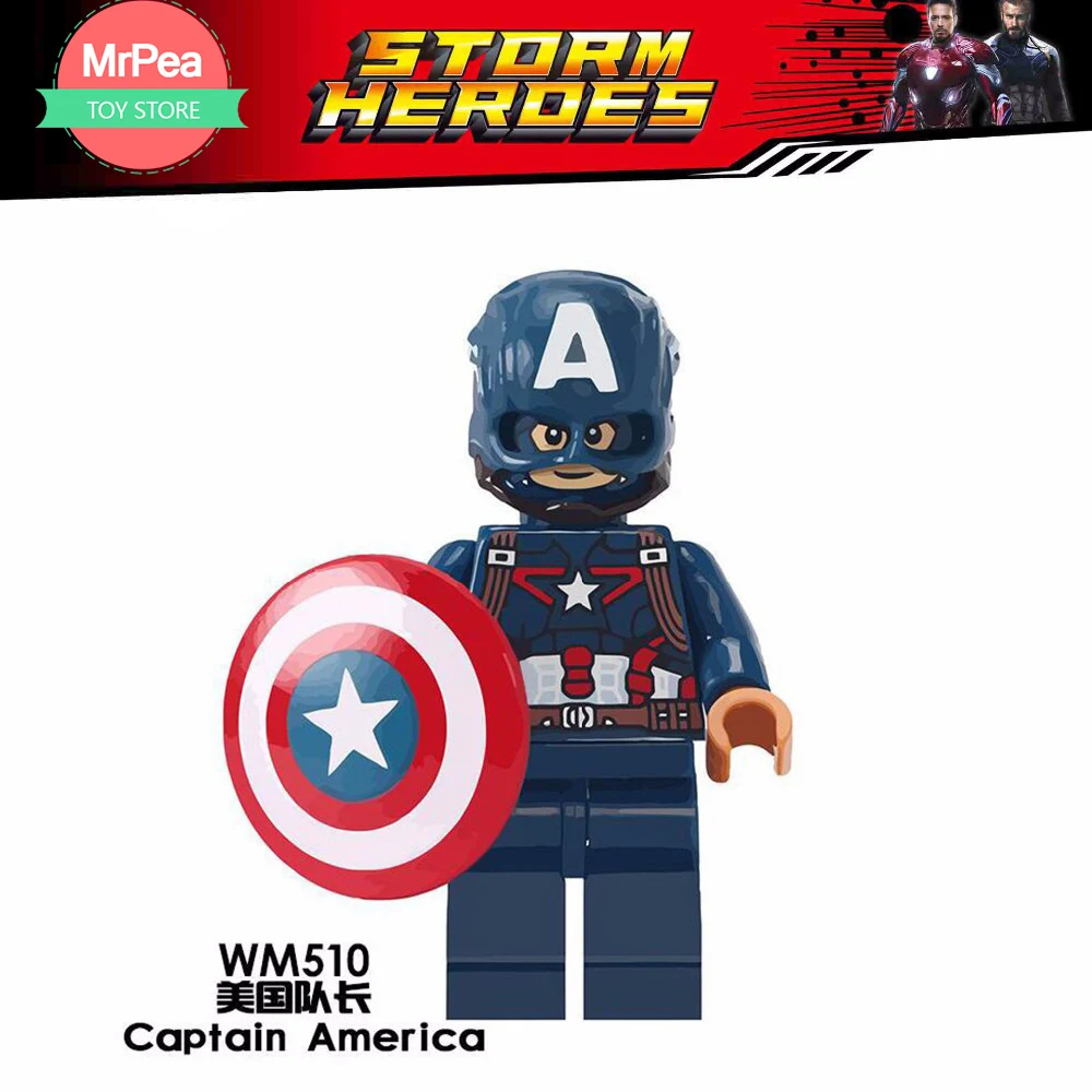

For legoings Marvel Super Heroes Captain America INFINITY WAR Thanos Hulk Hawkeye Thor Model Building Blocks Children Toys kit