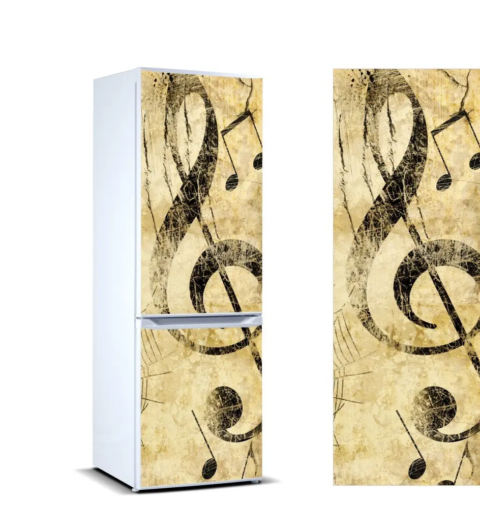 

3D Fridge Sticker Music Notes Refrigerator Dishwasher Door Cover Kitchen Home Decoration Accessories Modern Wall Stickers