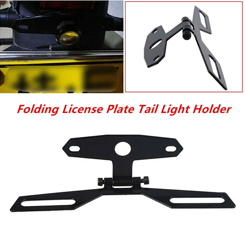 Motorcycle Flip Up License Plate Eliminator Bracket Adjustable Tail Light Holder F-Best