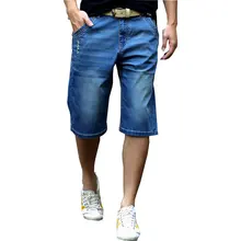 Мужские джинсовые шорты новые летние обычные повседневные короткие свободные рваные Rippe джинсовые шорты 28-44