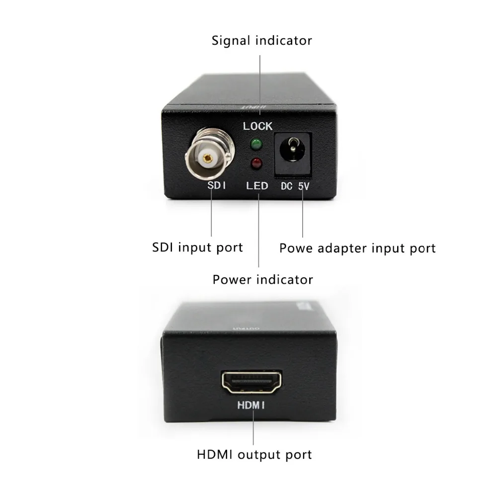 5 шт. мини SDI в HDMI конвертер адаптер 720 1080P SDI2HDMI BNC 3G-SDI HD-SDI