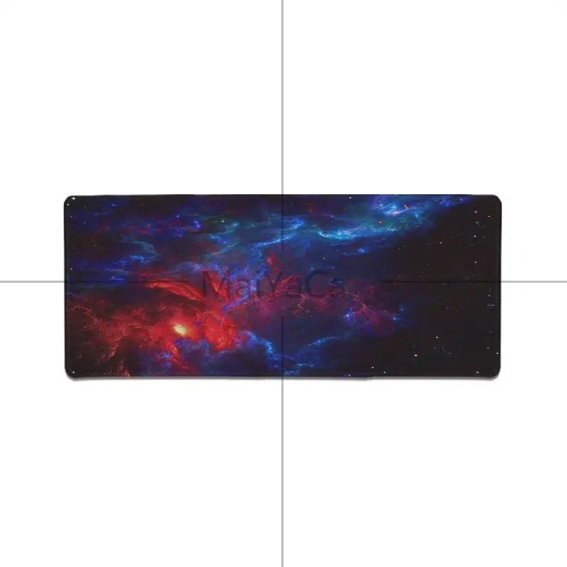 Lock Edge 30X70cm Maiyaca Galaxy Colorful Starry Sky mouse pad gamer play mats Gaming Mouse Pad Gamer Mouse pad Anime Mousepad mat Speed Version - Color: Lock Edge 30X70cm
