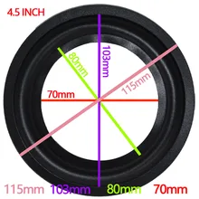 4,5 дюймов DIY SpFeaker резиновый ремонт складной край кольцо сабвуфер динамик ремонт аксессуары НЧ 2 шт