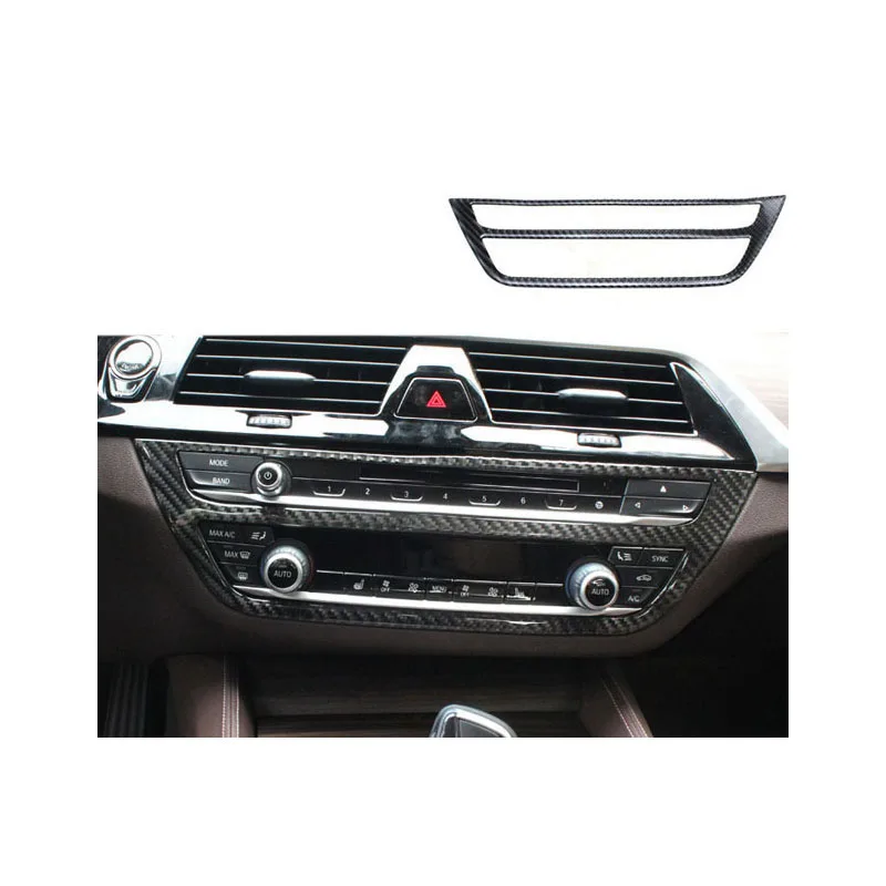 

lsrtw2017 carbon fiber car air conditioner cd panel trims for bmw 5 series g30 g31 525 520 530 528 540 535 2018 2019