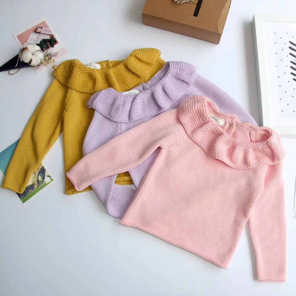 Baby Girls Sweaters Autumn Children Infant Sweater Girls Child Outerwear Clothes Cute Shiny