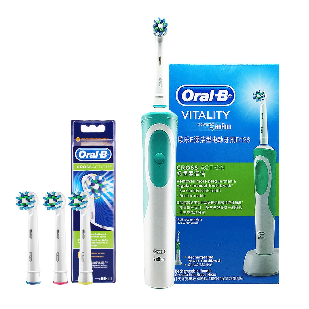 

Oral B Vitality Electric Toothbrush Rechargeable Precision Clean Rotating Teeth Brush Imported From German D12 Sonic Brush Teeth