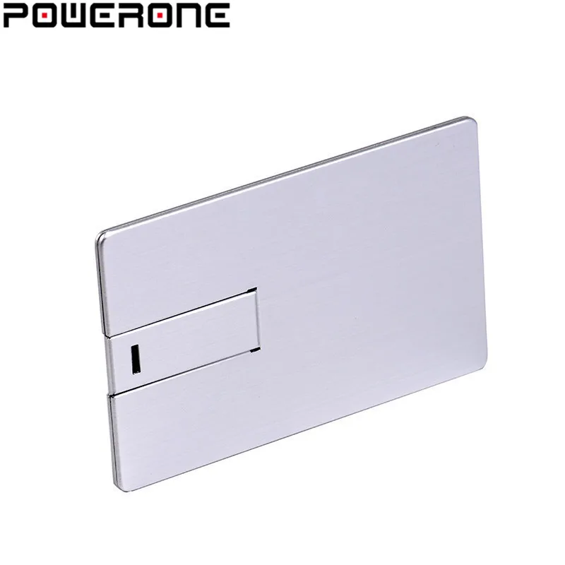 POWERONE USB флэш-накопитель 4 GB/8 GB/16 GB/32 GB/64 GB металлическая карта флеш-накопитель бизнес-подарок USB флешки кредитной карты флэш-накопитель