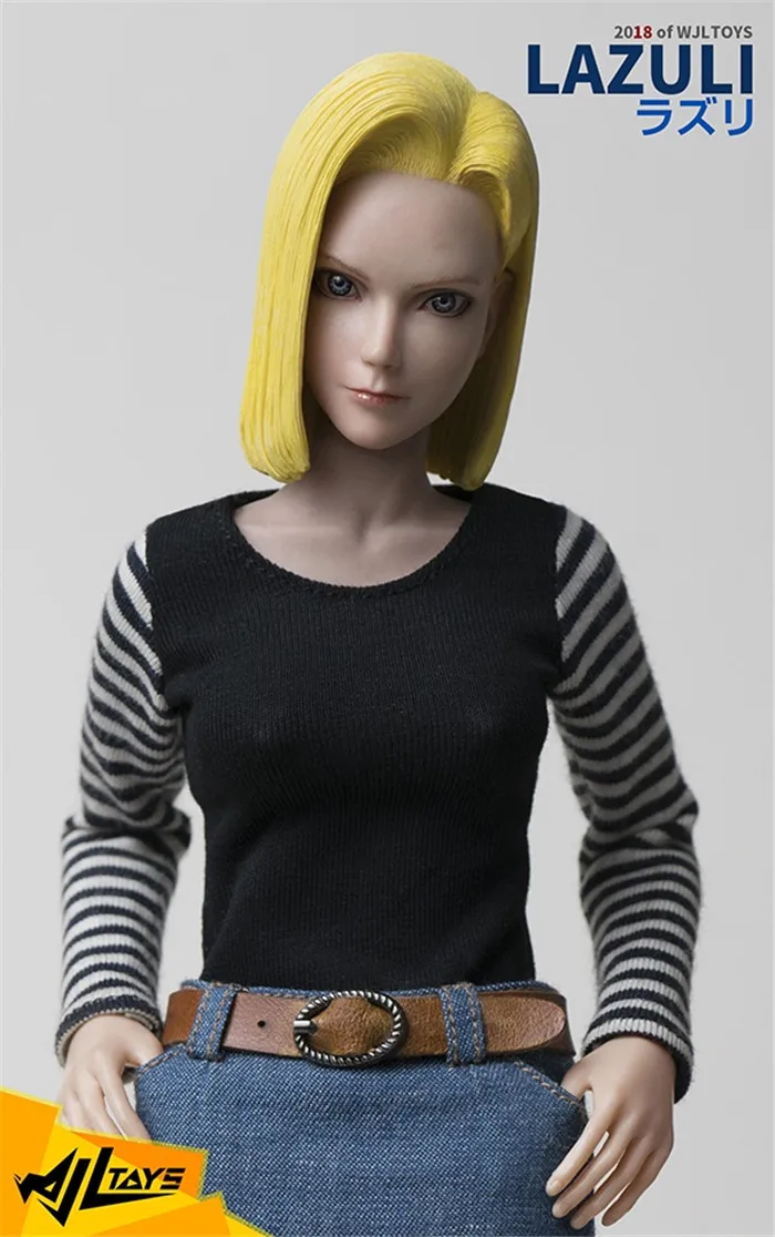 WjlToys TY-007 1/6 масштаб 1:6 Dragon Ball Android 18 лазурит ПВХ Косплей Аниме Наруто ПВХ 12 дюймов Женская фигурка Подвижная кукла