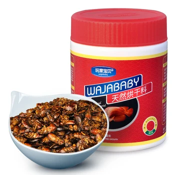 

500ML Dried worm fish ornamental fish arowana love to eat freeze-dried American cockroach Large carnivorous fish feed