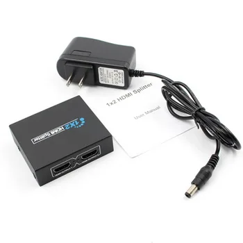 

by dhl or ems 100pcs HDMI Splitter Full HD 1080p Video HDMI Switcher 1X2 Split 1 in 2 Out Dual Display For HDTV DVD PS3 Xbox