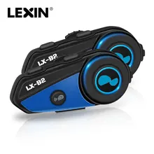 2 шт. Lexin-B2 BT Interphone мотоцикл нашлемная телефонная гарнитура одновременно пара различных Bluetooth High-fidelity трансмиссия