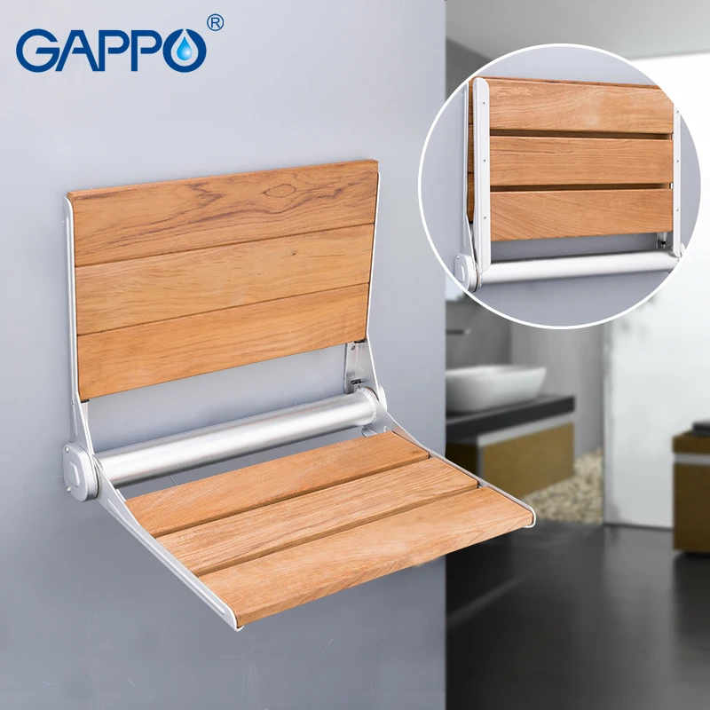 Go Wall Mounted Shower Seats Folding Chair Seat Wooden Bathroom Bath Go Wall Mounted Shower Seats Folding Chair Seat Wooden Bathroom Bath