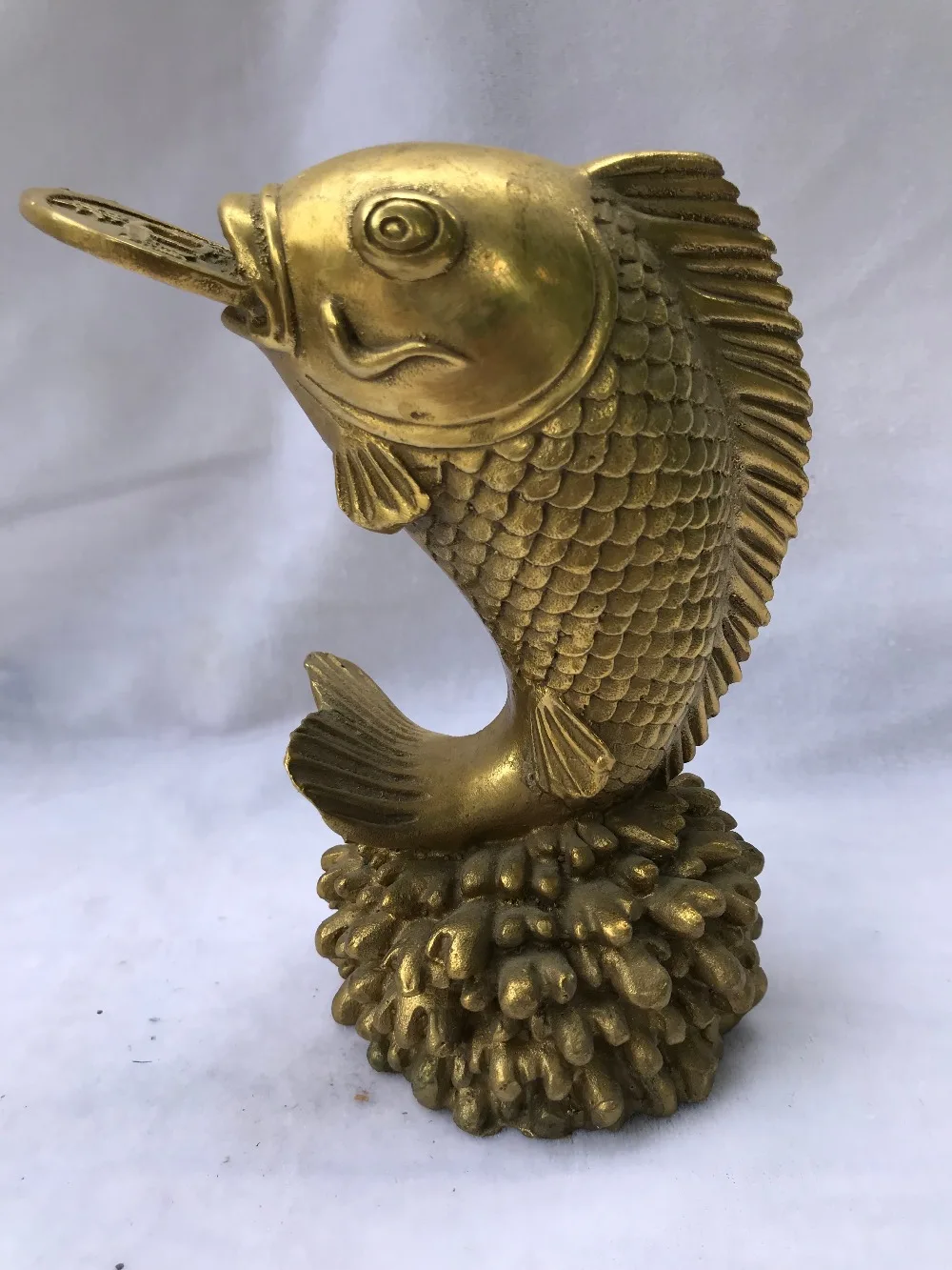 Chinese Copper Statue Fish Copper money Statues & Sculptures Home