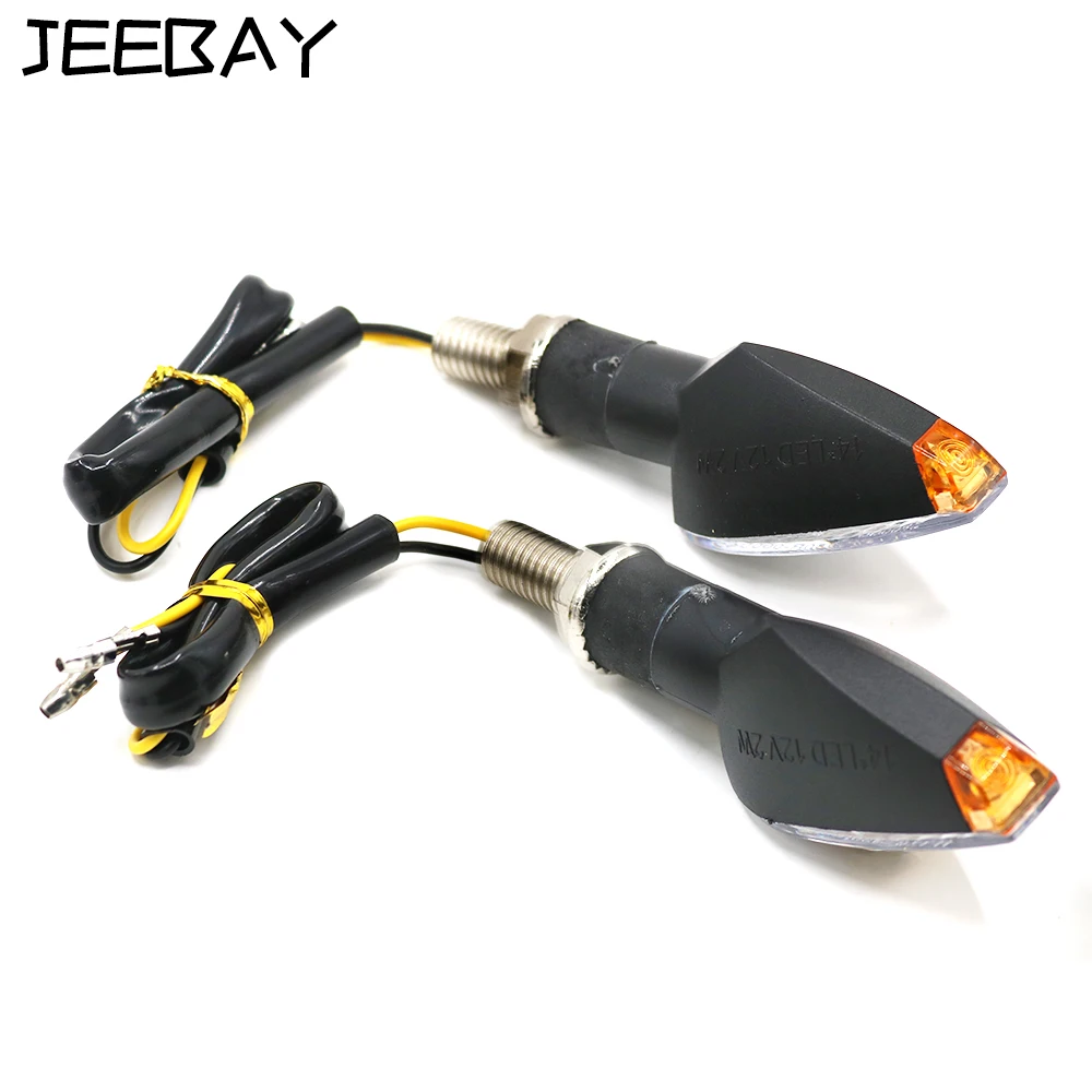 

JEEBAY 1Pair Universal Motorcycle Turn Signals Led Motobike Blinker Indicator Super Bright Motorcycle Flasher Turn Signal Light