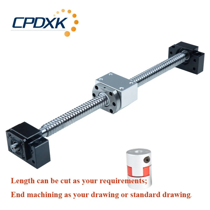 CNC Комплект шариковых винтов: 20 мм ШВП SFU2005 конец обработанные+ RM2005 шариковая гайка+ BK15 BF15 конец Поддержка+ муфта 6,35x12 мм для 2005