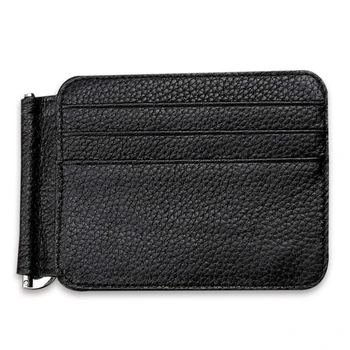 

Genuine Cow Leather Credit Card Holder Men Metal Business Multi-Function Dollar Card Holder Ultra-thin Wallet TOGO leather