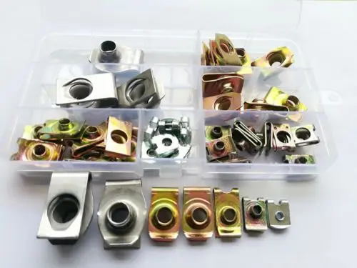 

45pcs M4 M5 M6 M8 M10 Open Stretch Nuts Cabinet Cage Plywood Leaf Spring Nut Top Sale