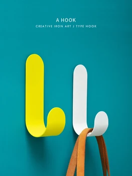 

Iron hook creative strong non-marking adhesive hook Kitchen punch-free hook Toilet hook Key storage