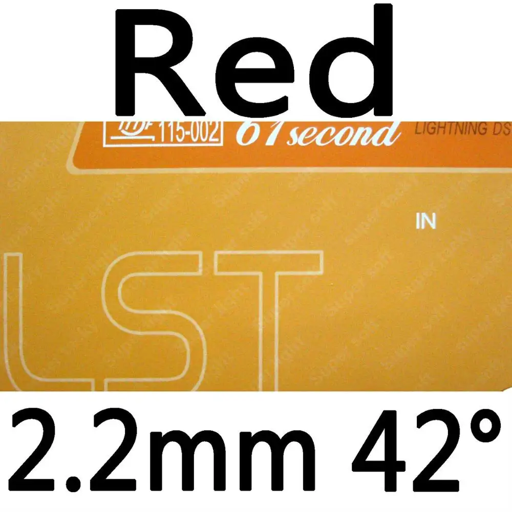 61second молния DS LST супер липкий pips-в Настольный pingpong стол, настольный pingpong Резина с губкой - Цвет: Red 2.2mm H42