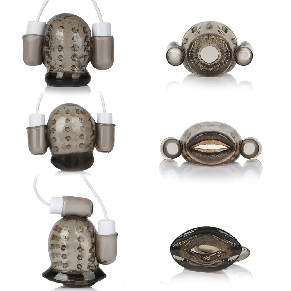 Glans Training Vibrator For Men Penis Massager With 2 Lids Male Masturbator Durable Delay Sex Products Vibrator Sex Toys For Men (18)
