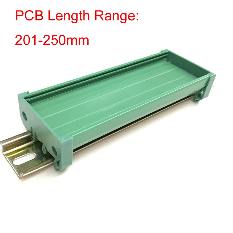 Length 201-250mm UM50 PCB профиль Панель монтажный базовый корпус для печатной платы PCB DIN рейку монтажный адаптер PCB Перевозчик PLC корпус - Цвет: Length 201-250mm