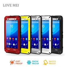 Love Mei Waterproof Shockproof Gorilla Glass Metal Aluminum Case Cover For sony ericsson xperia z4 Three proofing phone cases