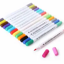 STA 14 шт. 28 Цвета градиент акварель маркер водорастворимым двойной советы Книги по искусству Маркер Набор для рисования Дизайн Manga