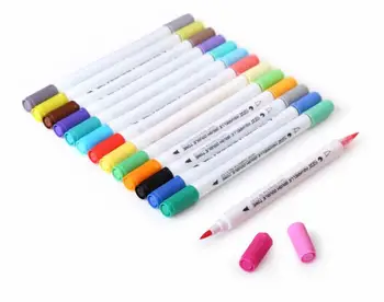

STA 14 Pcs 28 Colors Gradient Watercolor Marker Pen Water Soluble Double Tips Art Marker Set For Drawing Design Manga