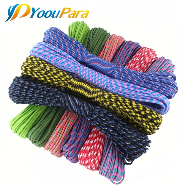 110 Colors Dia. 2mm Paracord for Survival Parachute Cord Lanyard one stand  Cores 100FT Rope Camping Climbing Camping Rope Hiking